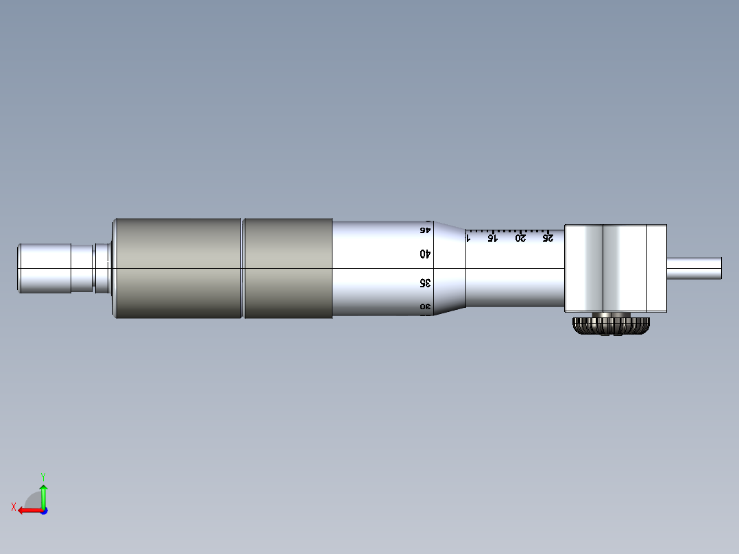 深度千分尺-Depth Micrometer Mitutoyo 0.01.STEP后视图