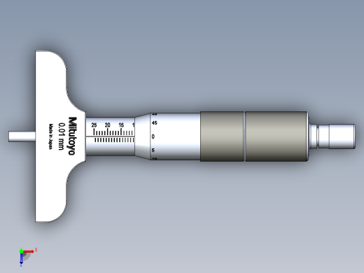 深度千分尺-Depth Micrometer Mitutoyo 0.01.STEP俯视缩略图