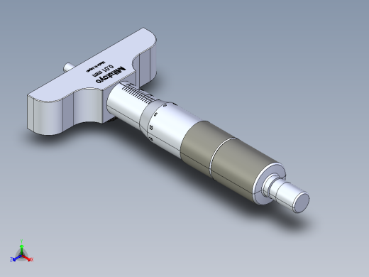 深度千分尺-Depth Micrometer Mitutoyo 0.01.STEP正等轴测缩略图