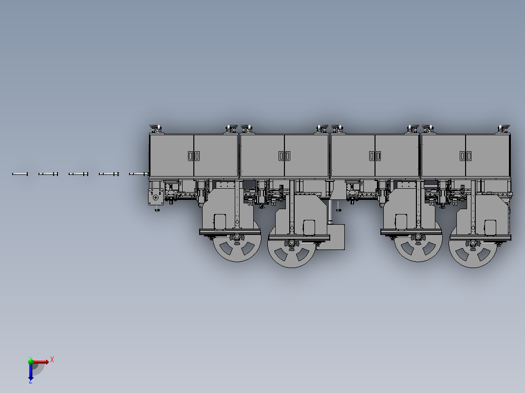 多工位插片装配机俯视图
