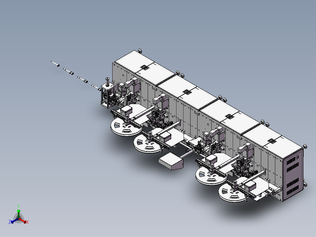 多工位插片装配机正等轴测图