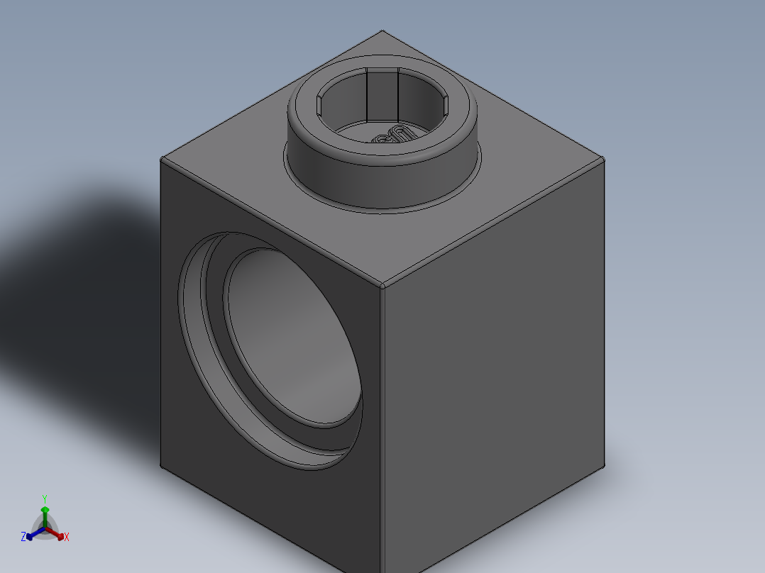 乐高机械组积木（横梁）-4211535 - 6541 Medium Stone Grey Technic Brick 1 x 1 with Hole