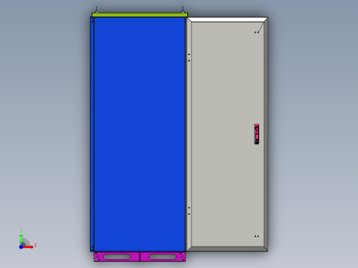 独立单门式PLC控制电气柜前视缩略图