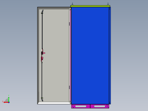 独立单门式PLC控制电气柜后视缩略图