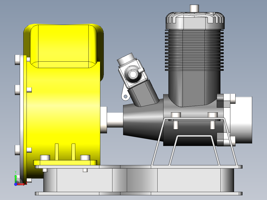 引擎鼓风机前视图