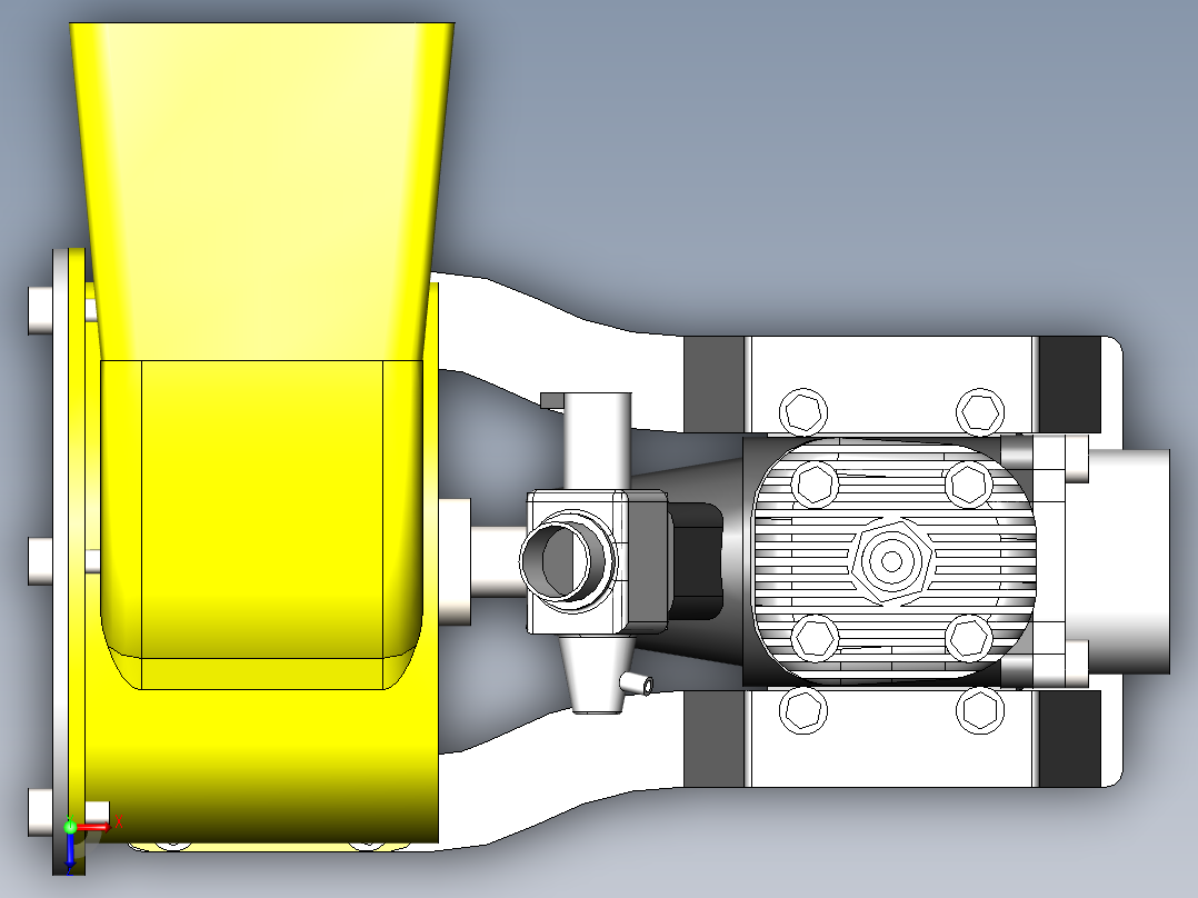 引擎鼓风机俯视图