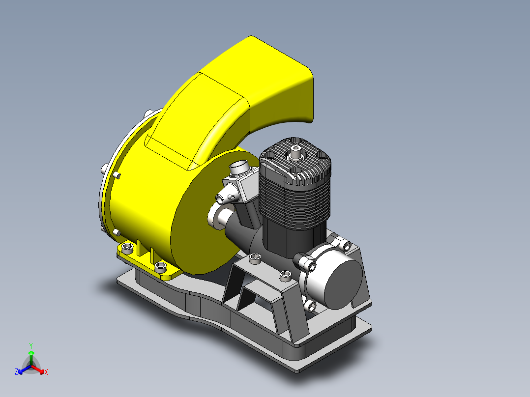 引擎鼓风机正等轴测图