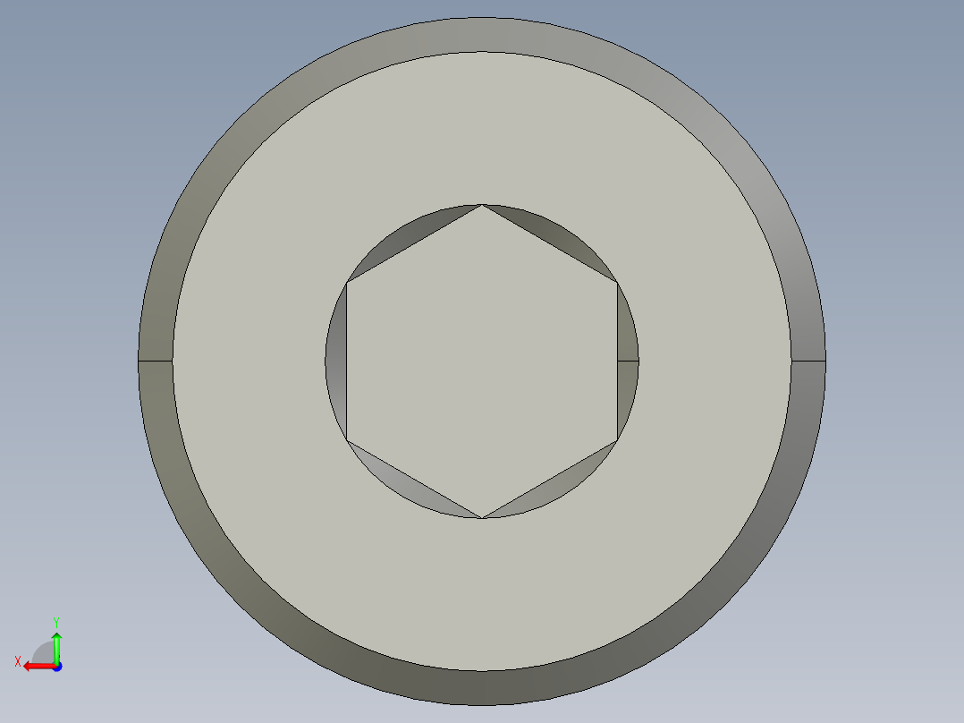 M2-M2 x 0.4mm Thread 6mm LONG SOCKET HEAD CAP SCREW.STEP后视图