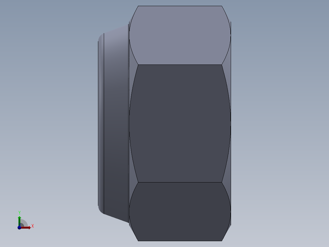 自锁螺母M4-M42前视图