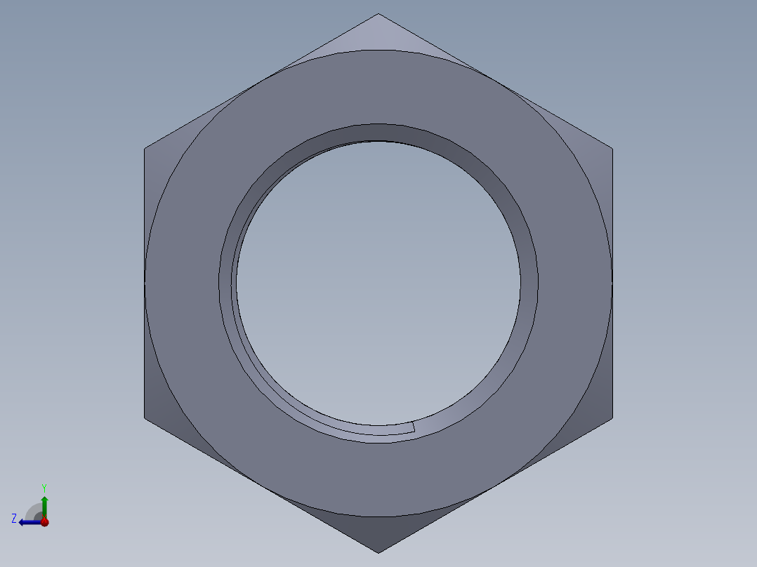 自锁螺母M4-M42右视图