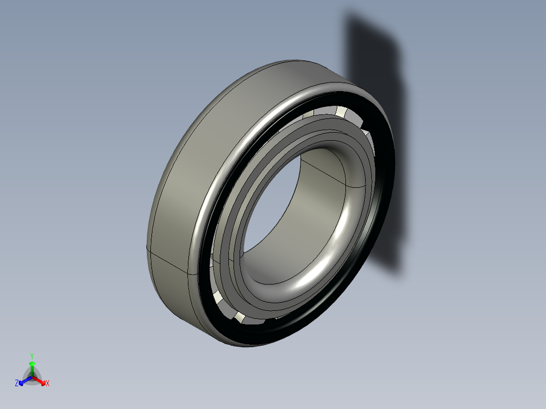 带圆锥滚子的轴承正等轴测图