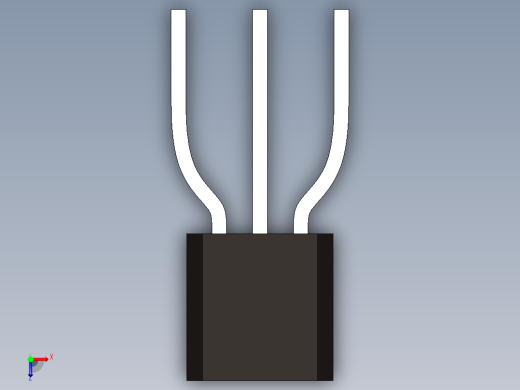 TO-92封装两个版本。一个是直引线，一个是成型引线俯视缩略图