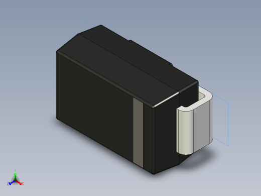 分立半导体元件封装-DO-214AC-DIOM5127X23N正等轴测缩略图