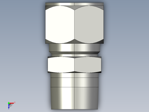 卡套式工业通用硬管接头16_fbu-s俯视缩略图