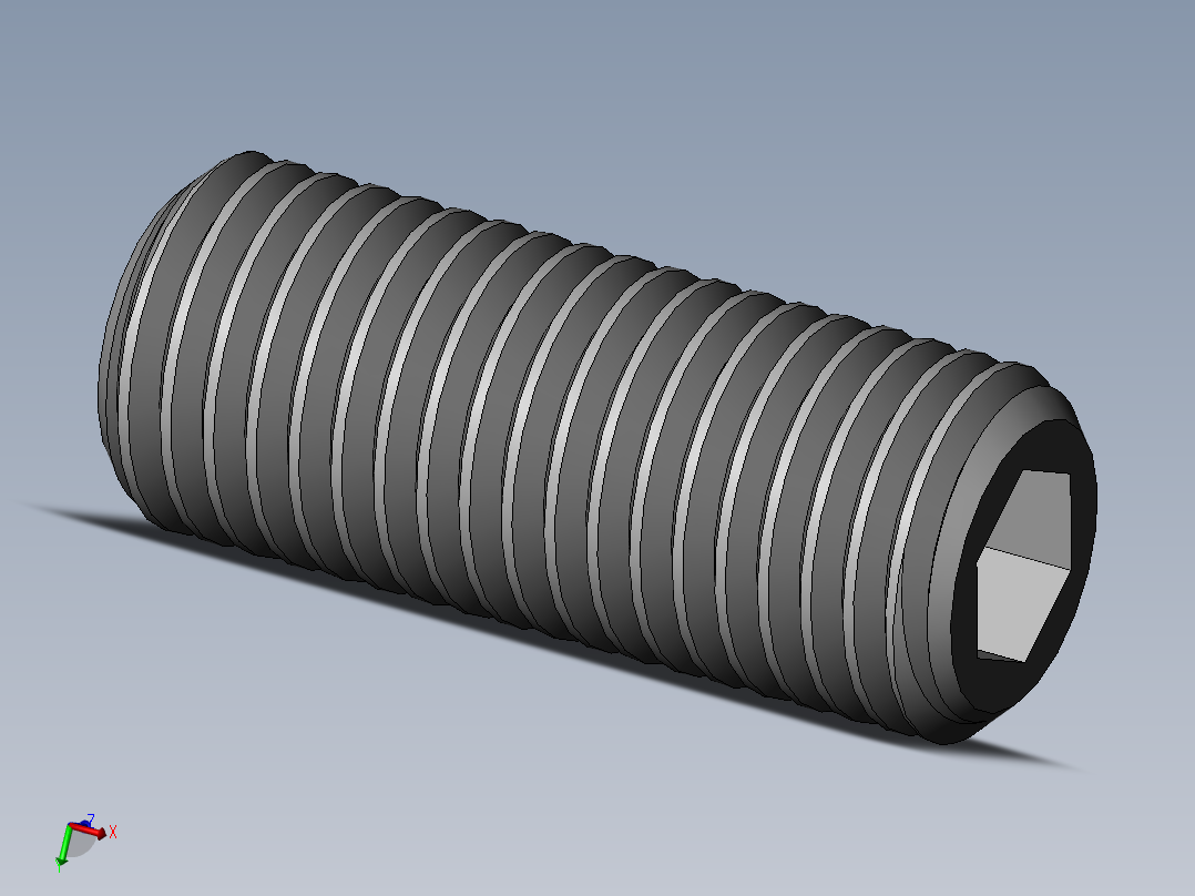 DIN 913-ISO 4026 固定螺钉-M16 L=40.SLDPRT主视图