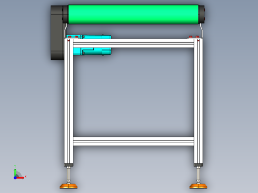 LE-XC4080-左边驱动带支座重载皮带线-负载200kg前视缩略图