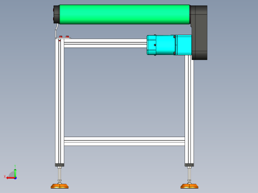 LE-XC4080-左边驱动带支座重载皮带线-负载200kg后视缩略图