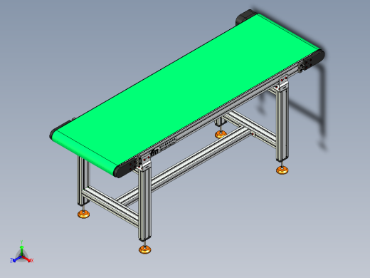 LE-XC4080-左边驱动带支座重载皮带线-负载200kg正等轴测缩略图