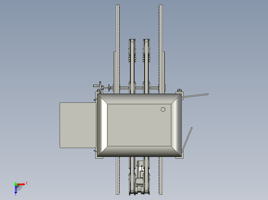 包装泡壳自动压合机俯视图