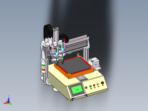 自动锁螺丝机3D 非标自动化 机械3D