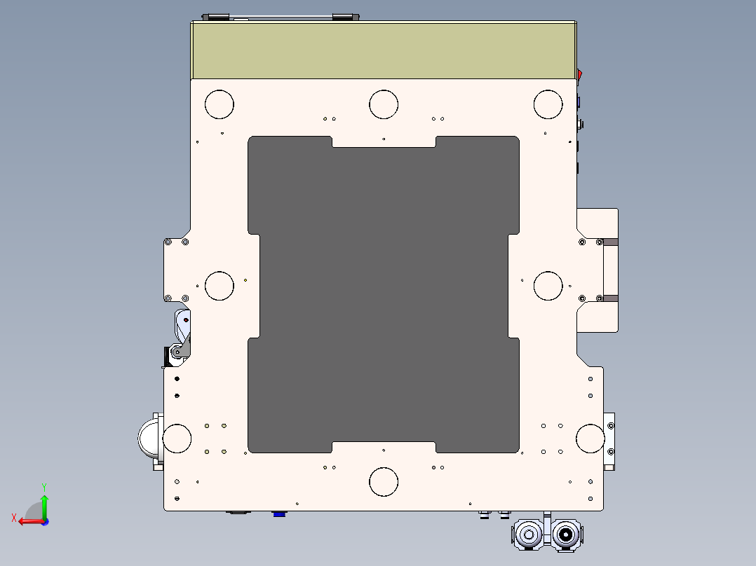 自动锁螺丝机3D 非标自动化 机械3D后视图