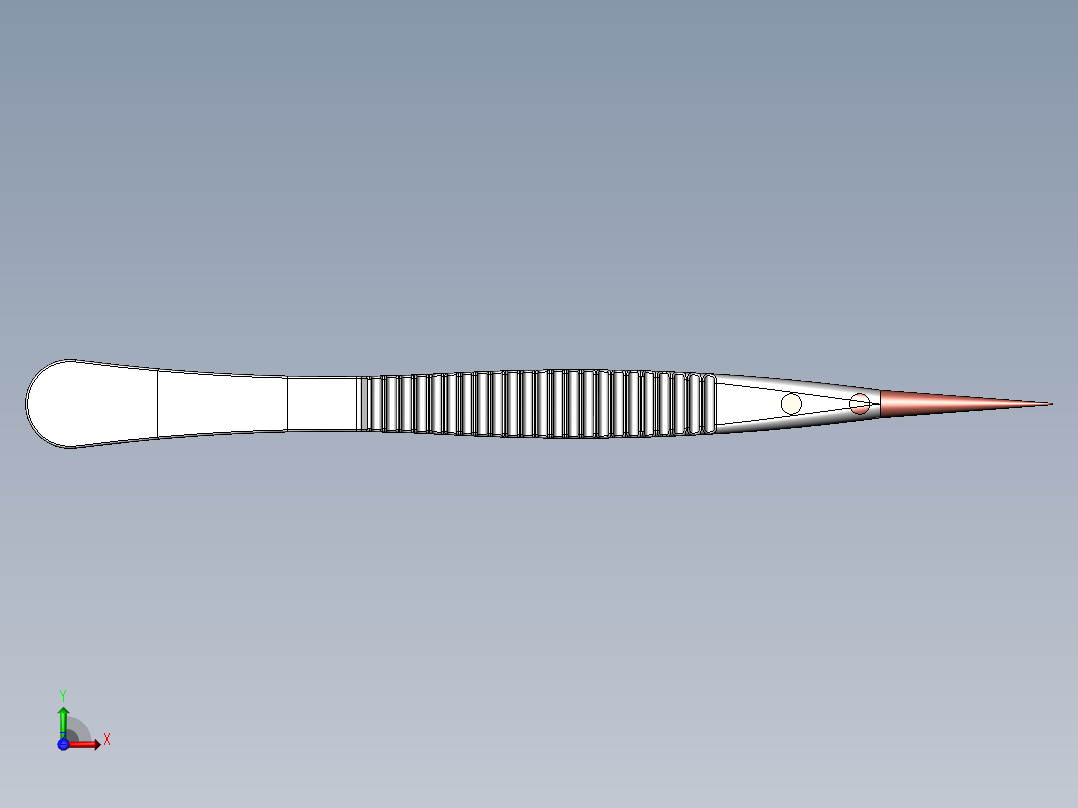 医用镊子前视图