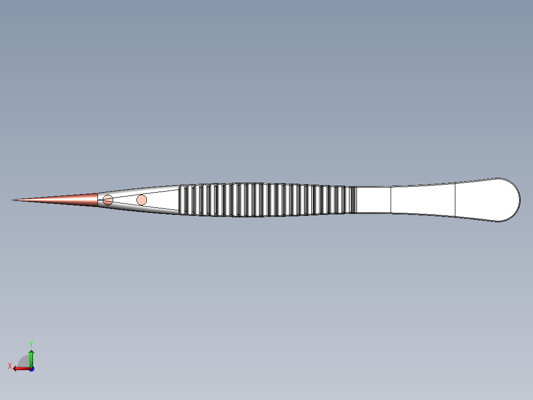 医用镊子后视图