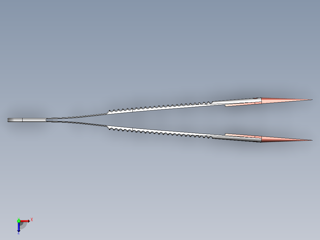 医用镊子俯视图