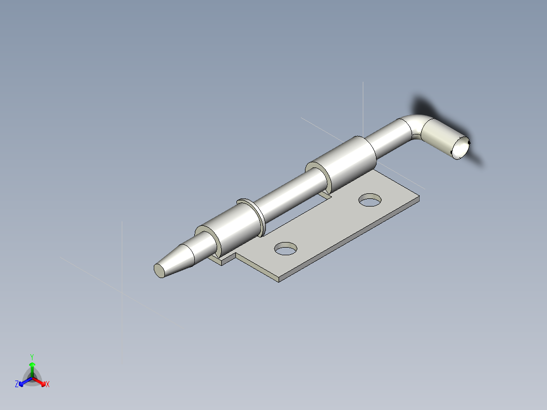 彈簧鉸鏈SRH-3D多系列多零件图纸模型主视图