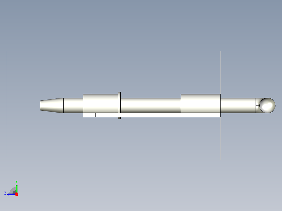彈簧鉸鏈SRH-3D多系列多零件图纸模型右视图