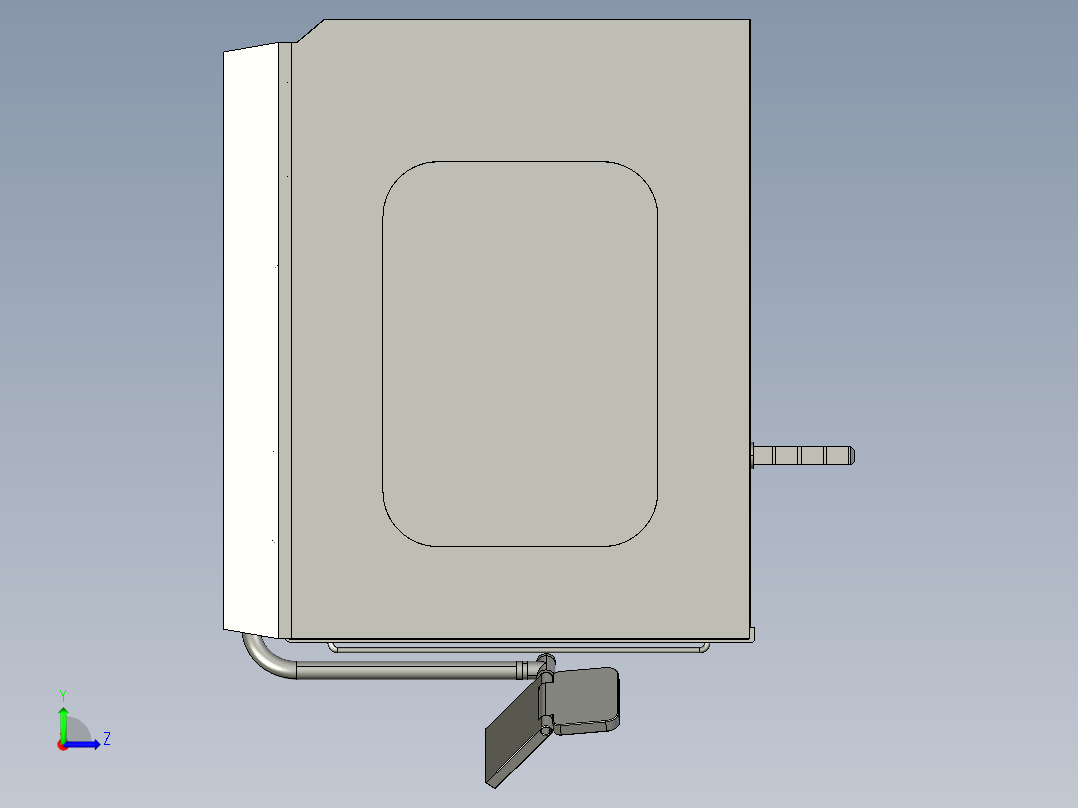 新型车铣复合加工中心左视图