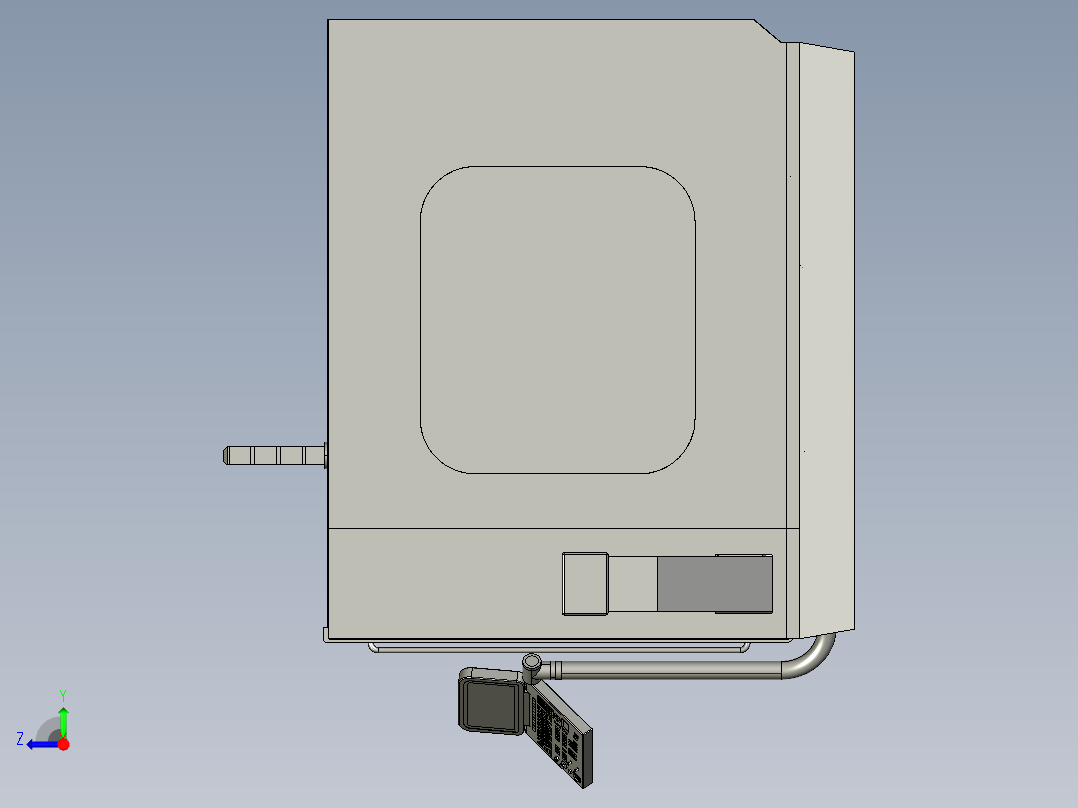 新型车铣复合加工中心右视图