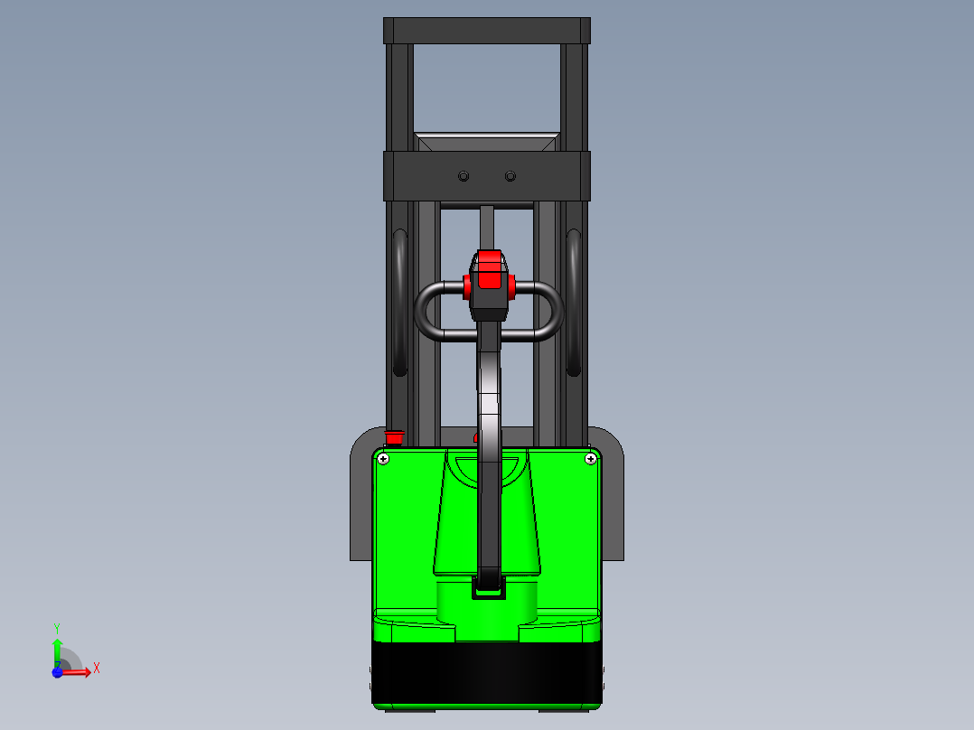 叉车 堆高车 SW STP STL前视图