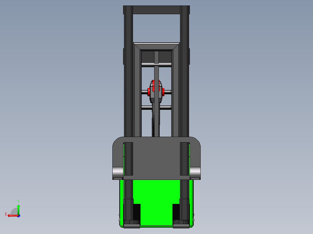 叉车 堆高车 SW STP STL后视图