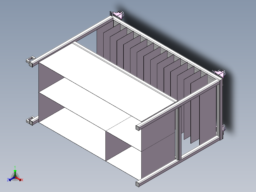 随机文件资料配送车正等轴测图