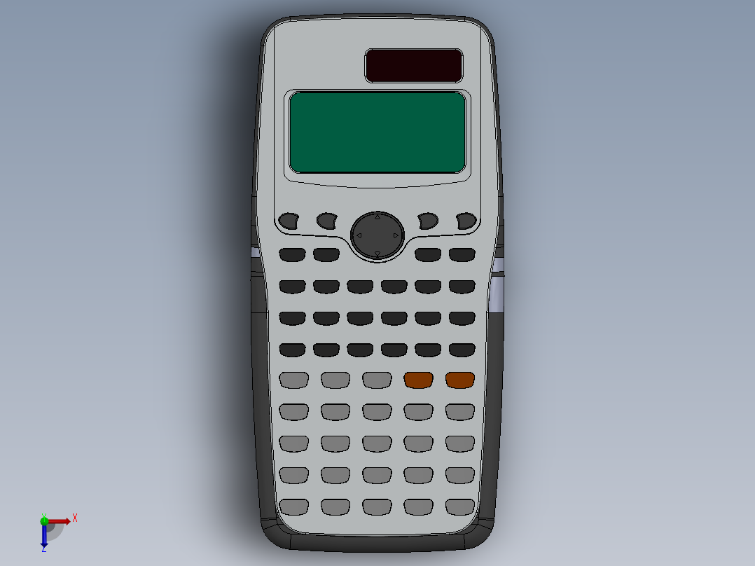 卡西欧计算器俯视图