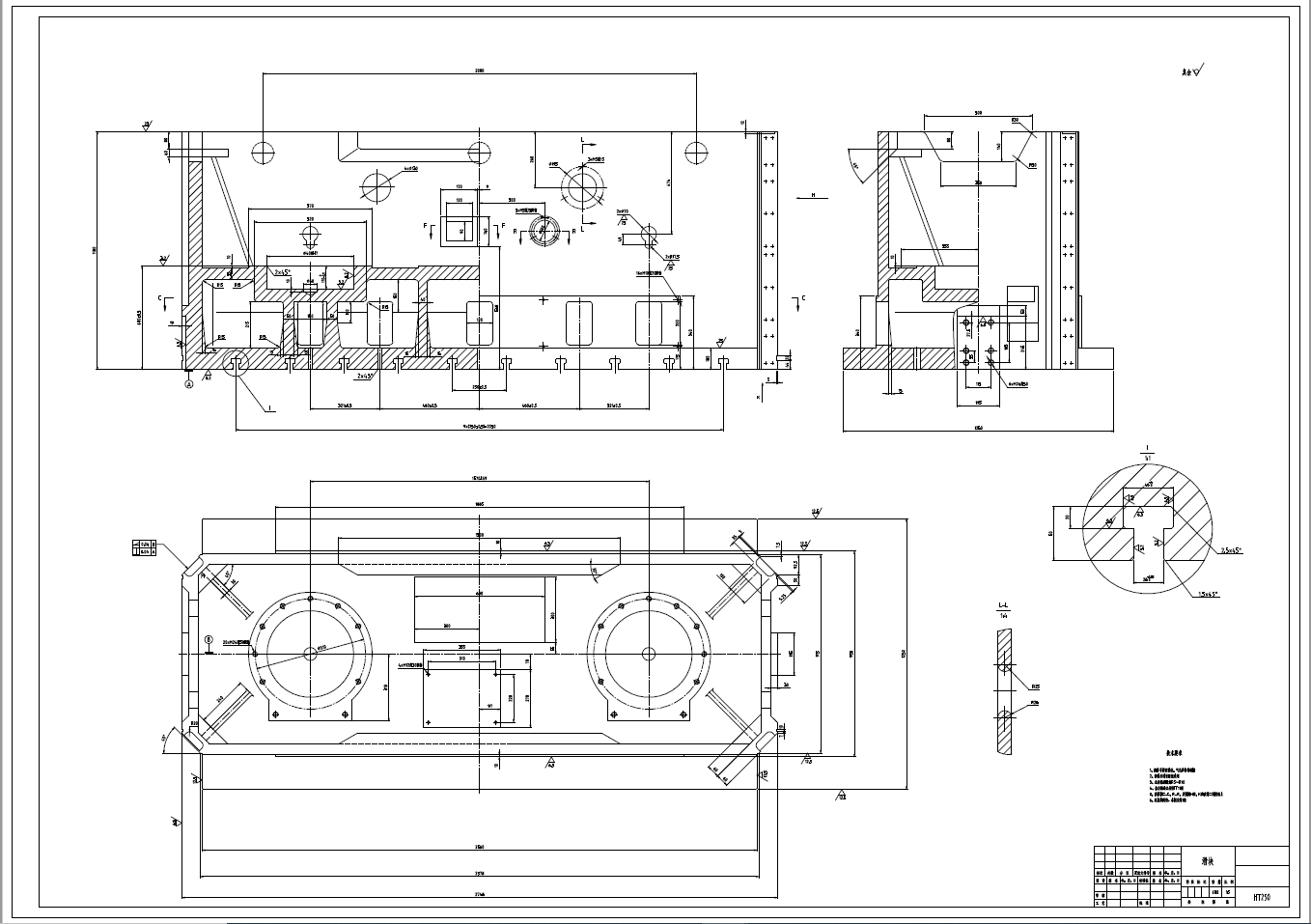 D0718-250吨闭式双点压力机执行机构设计+CAD+说明书