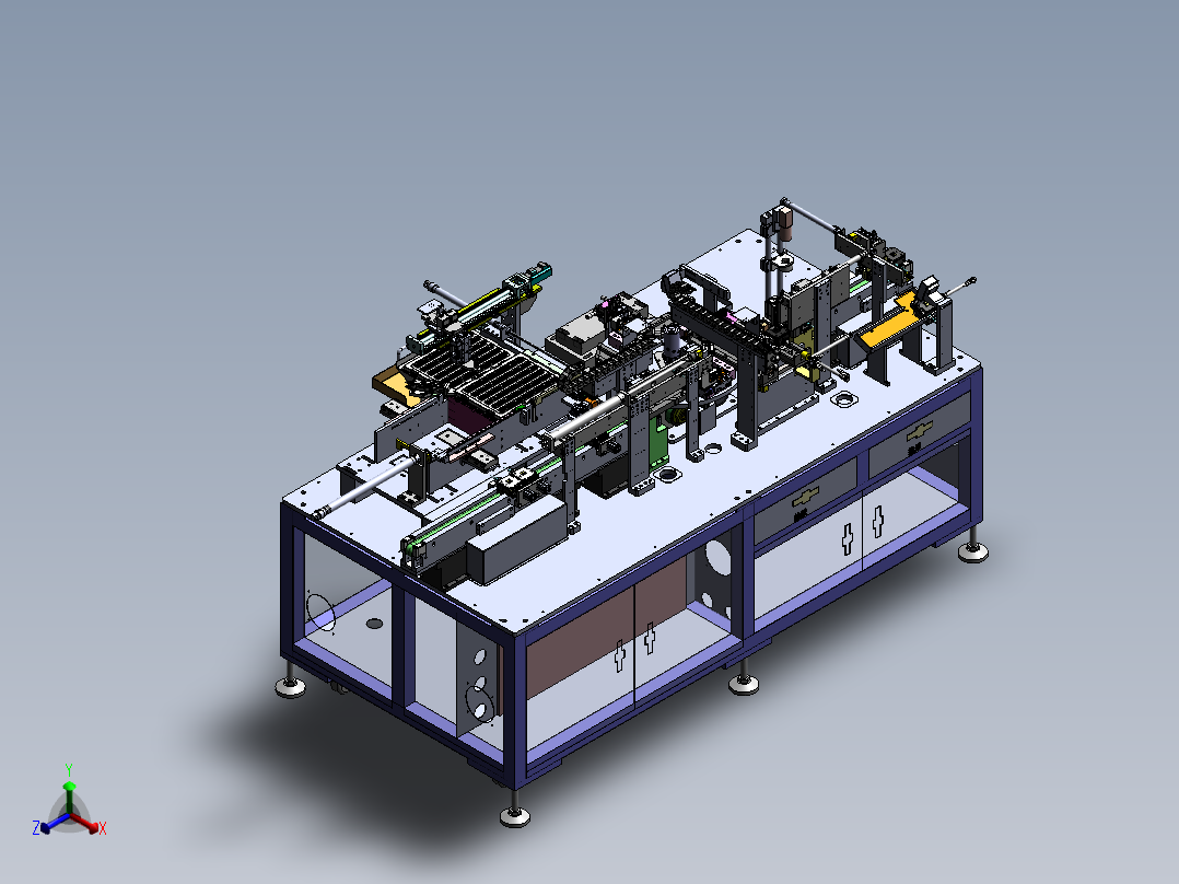 一种软包电池极耳激光点焊机sw18可编辑正等轴测图