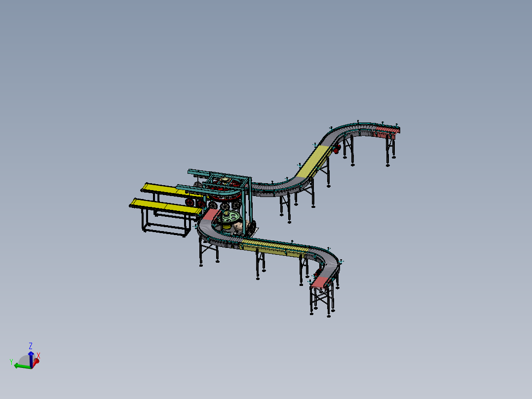 AT变速箱齿轮加工生产线sw17主视图