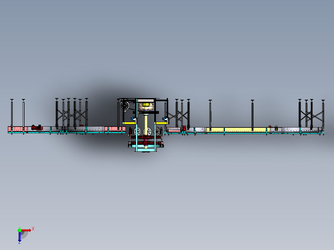 AT变速箱齿轮加工生产线sw17俯视图