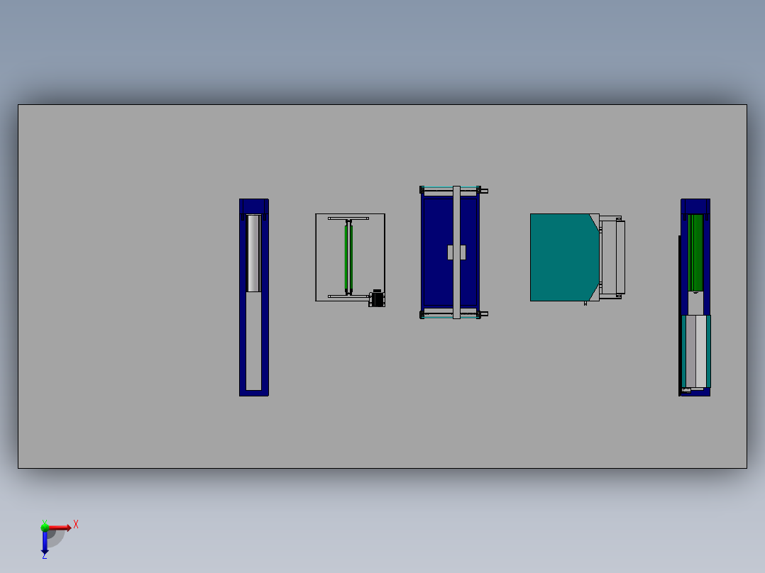 剪板机全套图纸俯视图