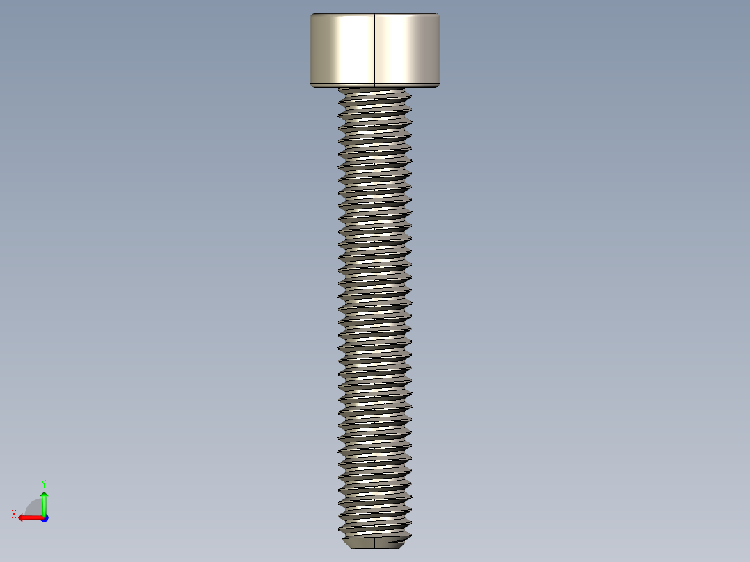 Screw_DIN_912_M4x25F_A2.STEP公制内六角螺钉后视图