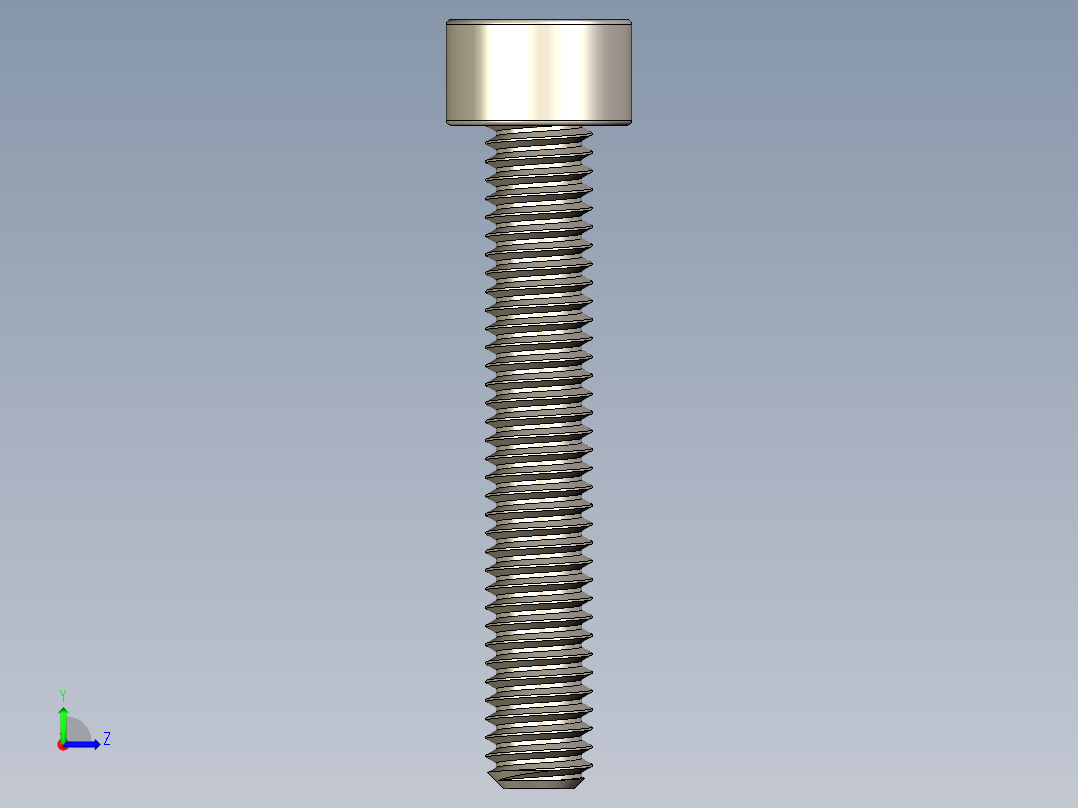 Screw_DIN_912_M4x25F_A2.STEP公制内六角螺钉左视图