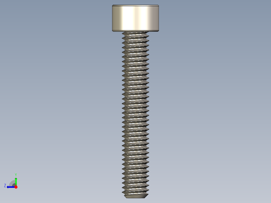 Screw_DIN_912_M4x25F_A2.STEP公制内六角螺钉右视图