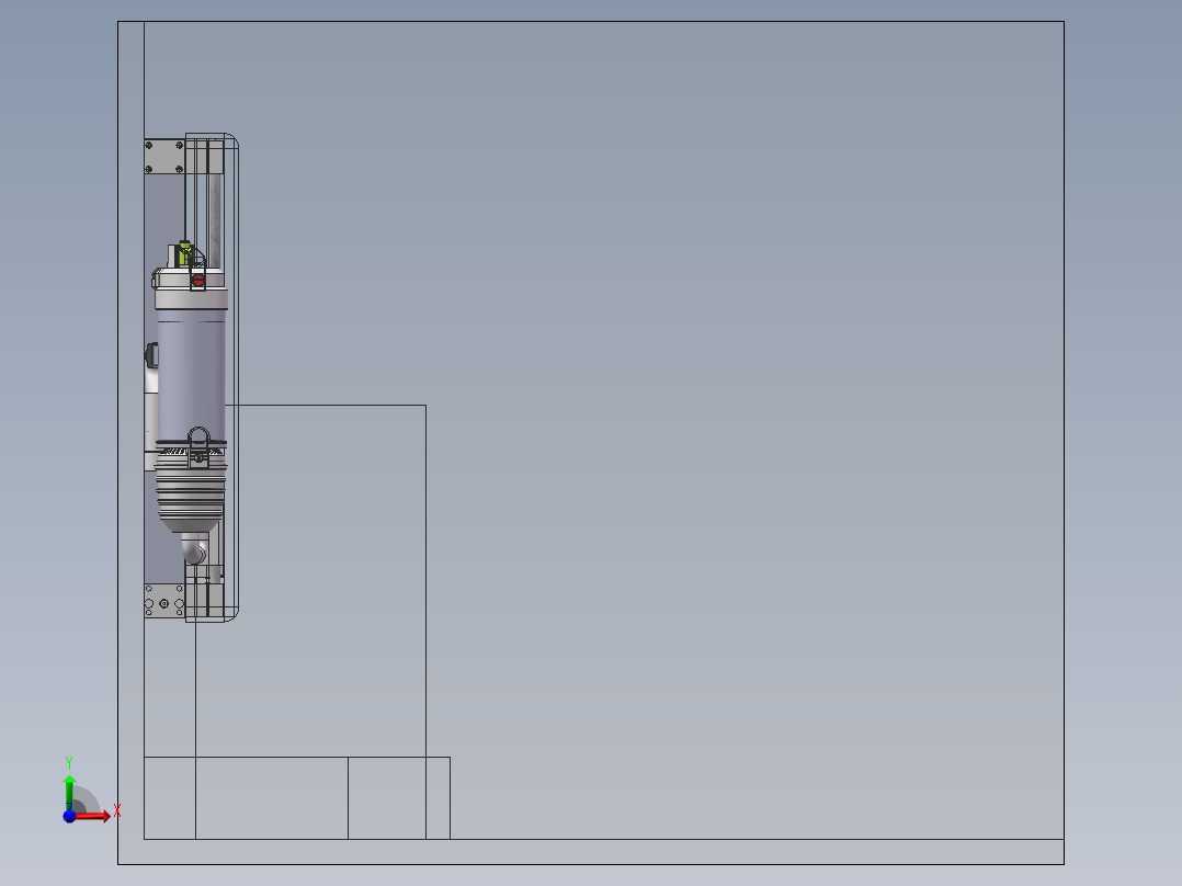 基于单片机的除尘黑板擦三维模型（包含动画）前视图