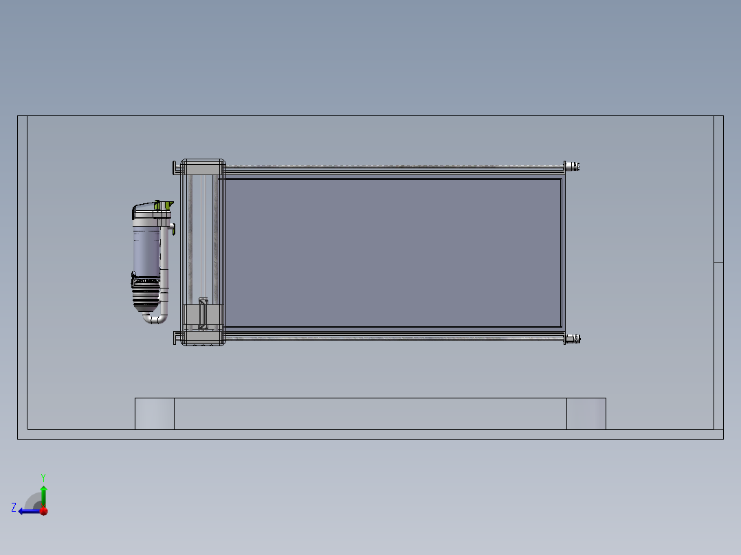基于单片机的除尘黑板擦三维模型（包含动画）右视图