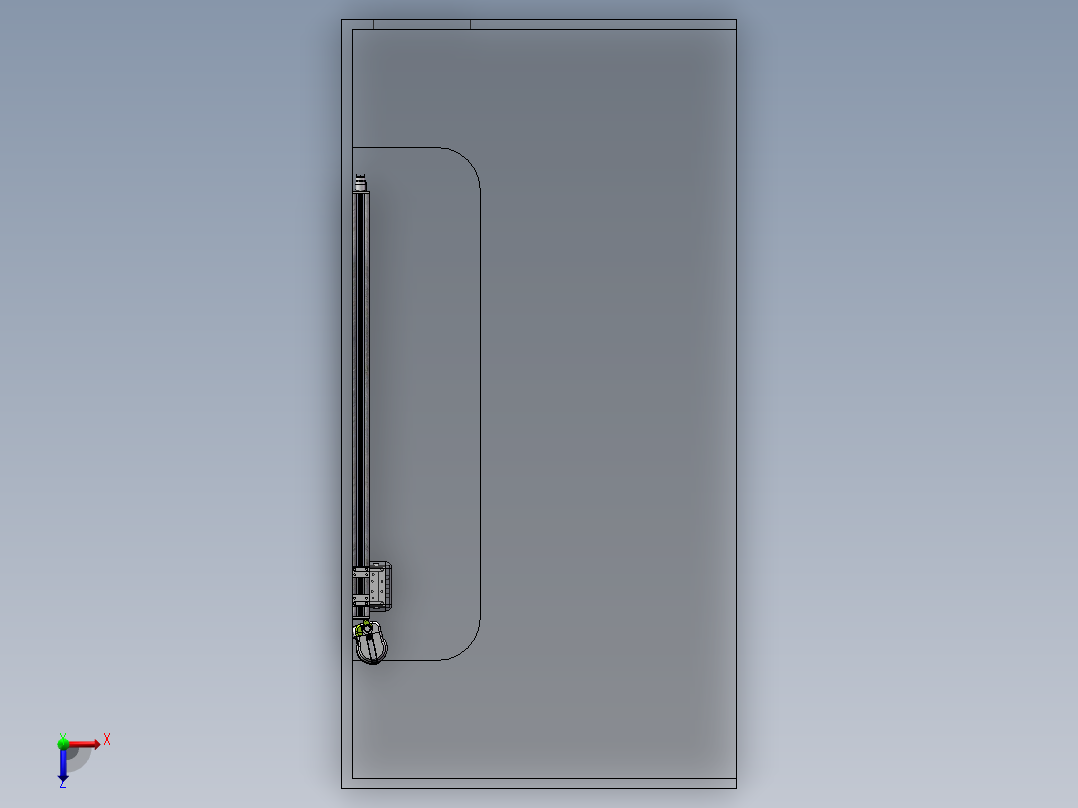 基于单片机的除尘黑板擦三维模型（包含动画）俯视图