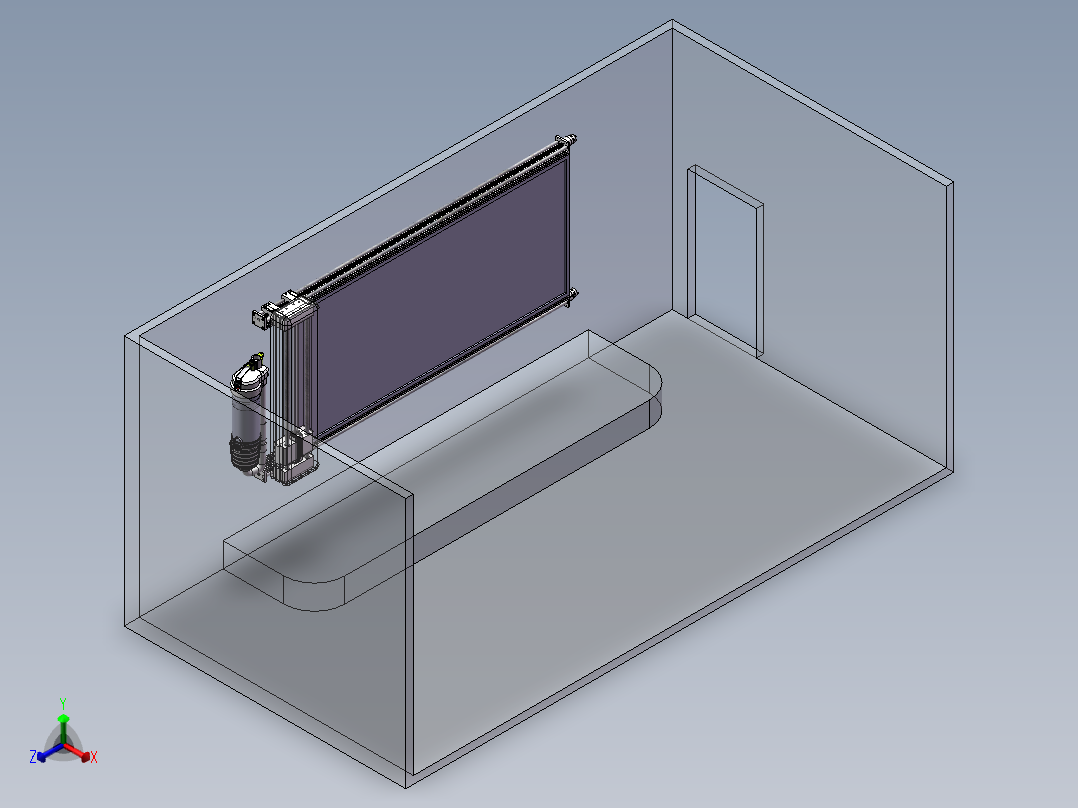 基于单片机的除尘黑板擦三维模型（包含动画）正等轴测图