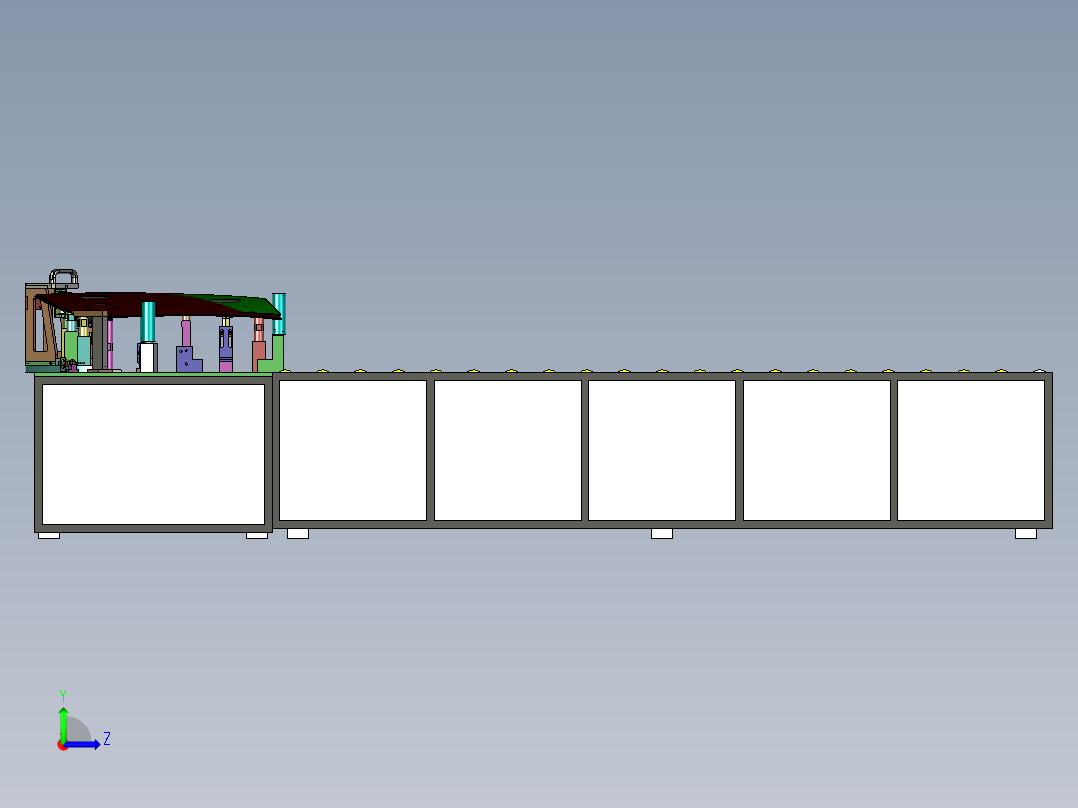 东风汽车挡风玻璃密封工装夹具设计左视图