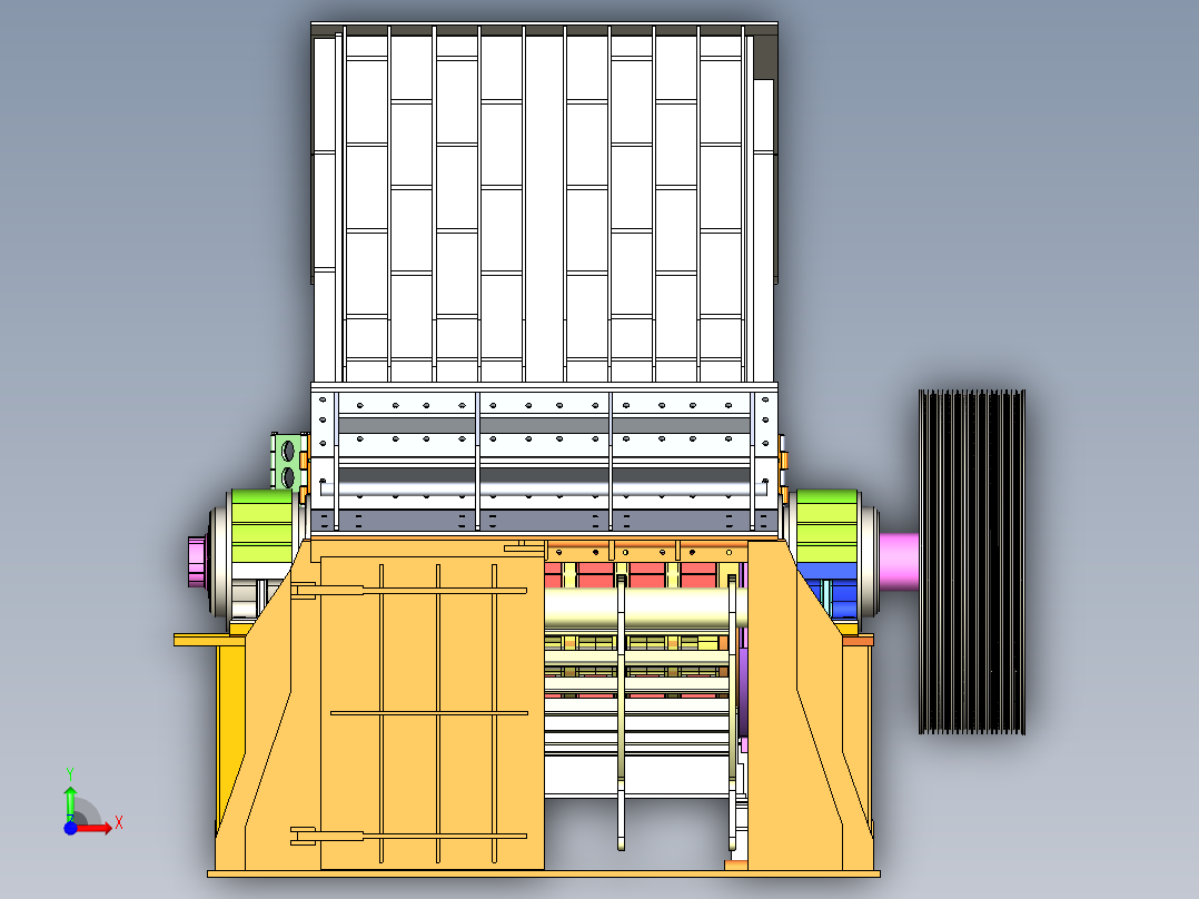 B2004292-2米宽度双转子锤式破碎机前视图